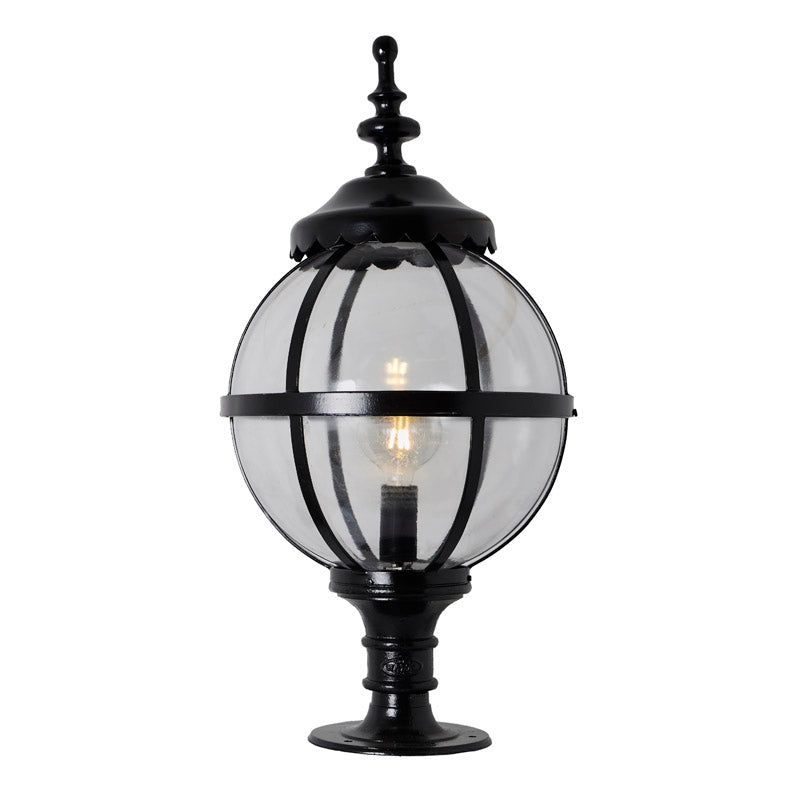 Victorian globe pier light for flat pier caps 1.03m (H250)