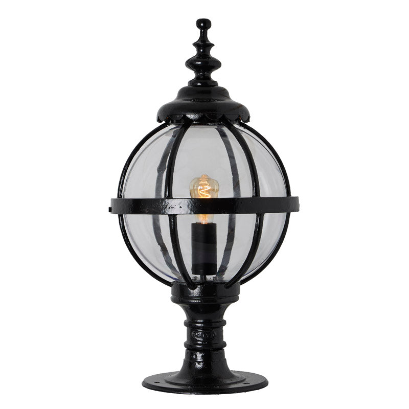 Victorian globe pier light in cast iron for flat pier caps 0.79m (H251)