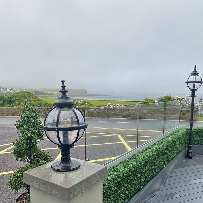 Victorian globe pier light in cast iron for flat pier caps 0.79m (H251)