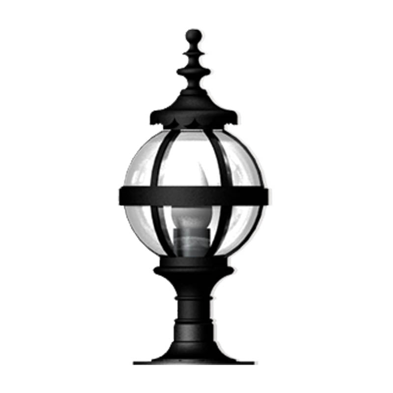 Victorian globe pier light in cast iron for flat pier caps 0.48m (H252)