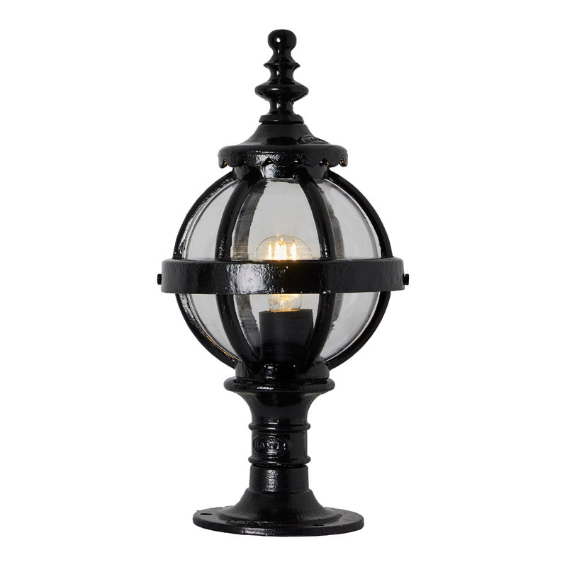 Victorian globe pier light in cast iron for flat pier caps 0.48m (H252)