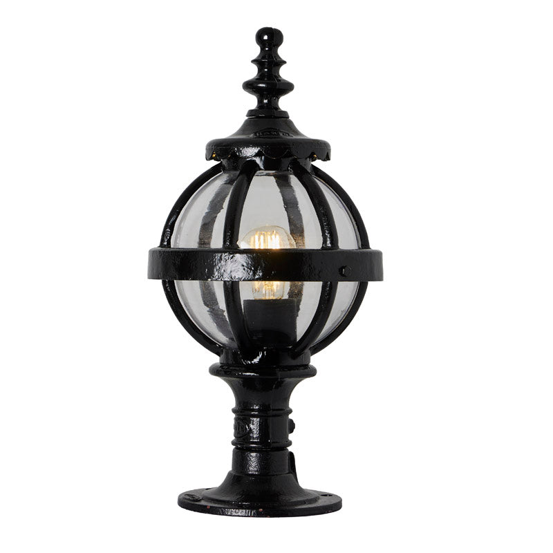 Victorian globe pier light in cast iron for flat pier caps 0.48m (H252)
