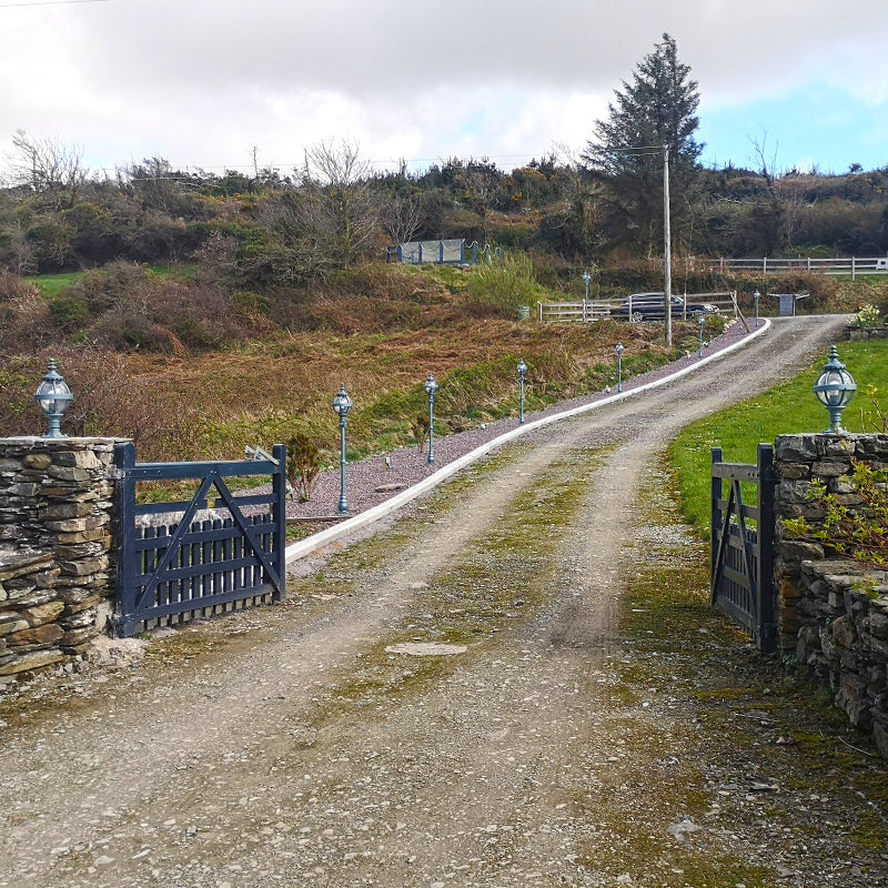 Victorian globe pier light in cast iron for flat pier caps 0.48m (H252)
