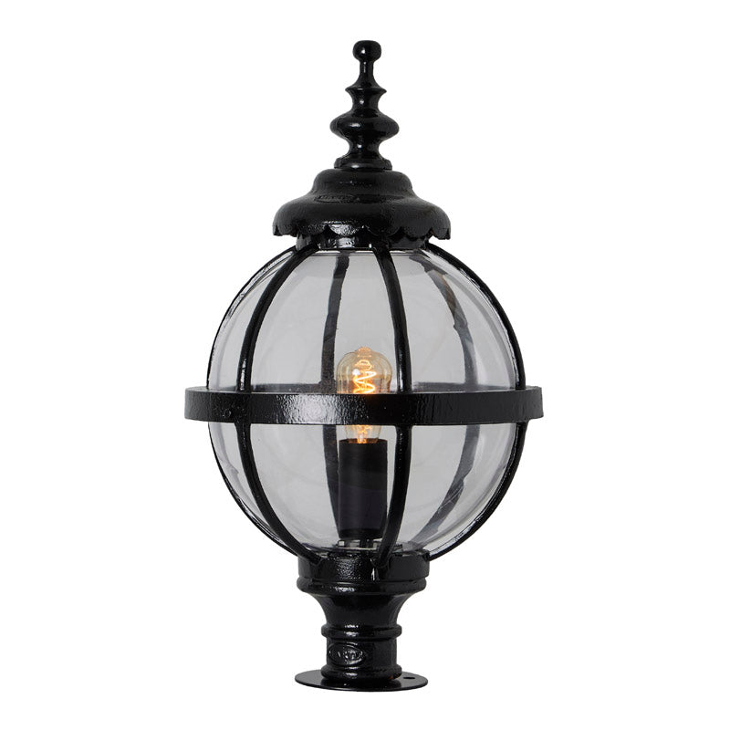 Victorian globe pier light in cast iron for narrow pier caps 0.71m (H253)