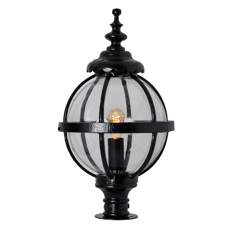 Victorian globe pier light in cast iron for narrow pier caps 0.71m (H253)