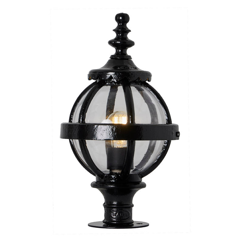Victorian globe pier light in cast iron for narrow pier caps 0.42m (H254)