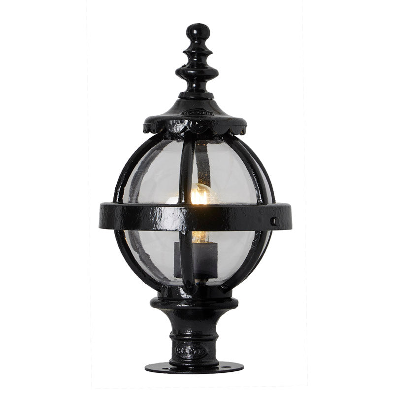 Victorian globe pier light in cast iron for narrow pier caps 0.42m (H254)