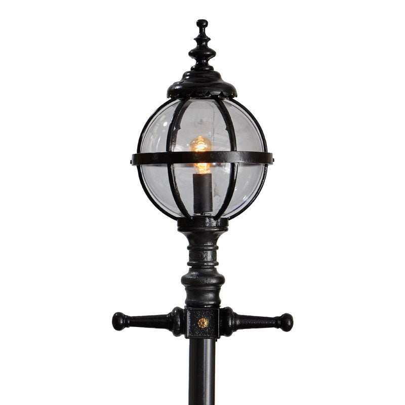 Victorian style globe lamp post in cast iron 3m (H2801)
