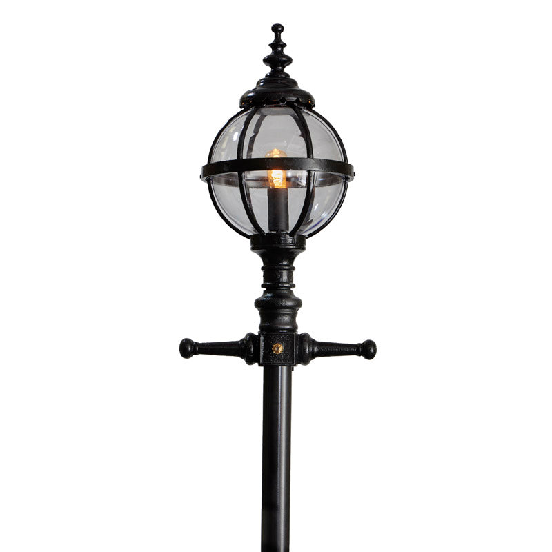 Victorian style globe lamp post in cast iron 3m (H2801)