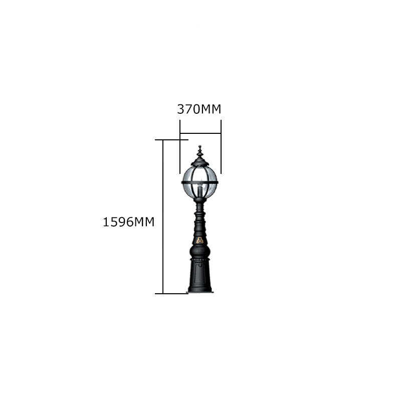 Victorian style globe pedestal light in cast iron 1.59m (H2813)