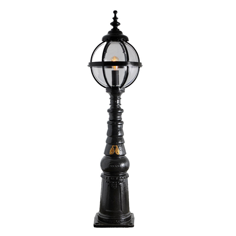 Victorian style globe pedestal light in cast iron 1.59m (H2813)