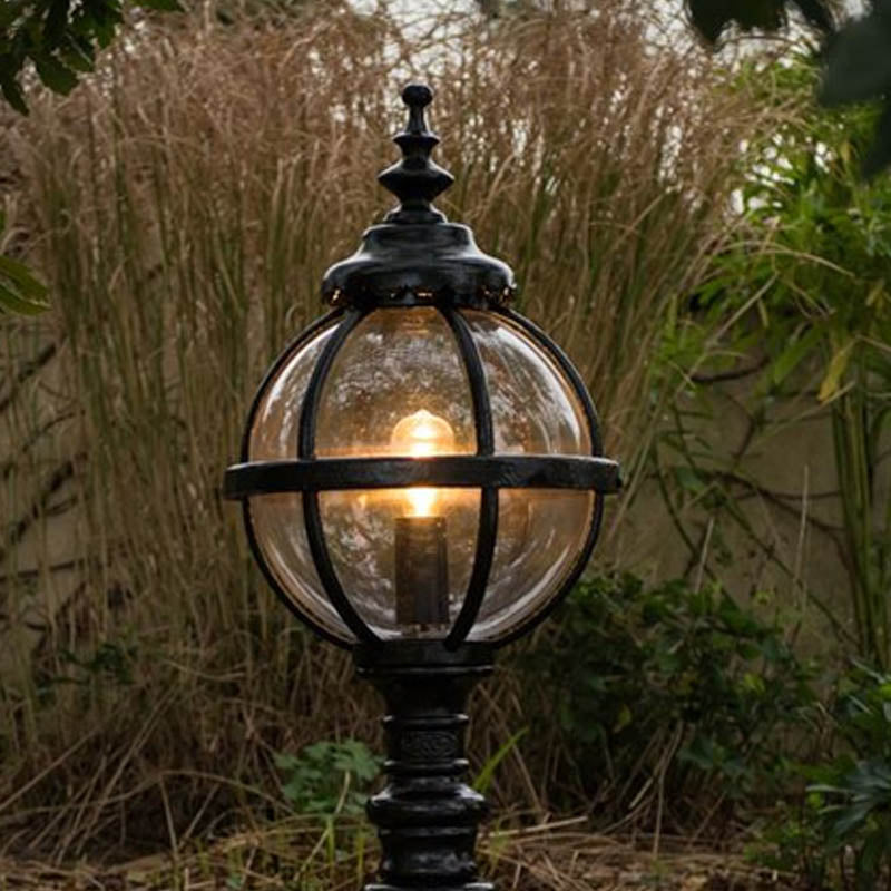 Victorian style globe pedestal light in cast iron 1.59m (H2813)