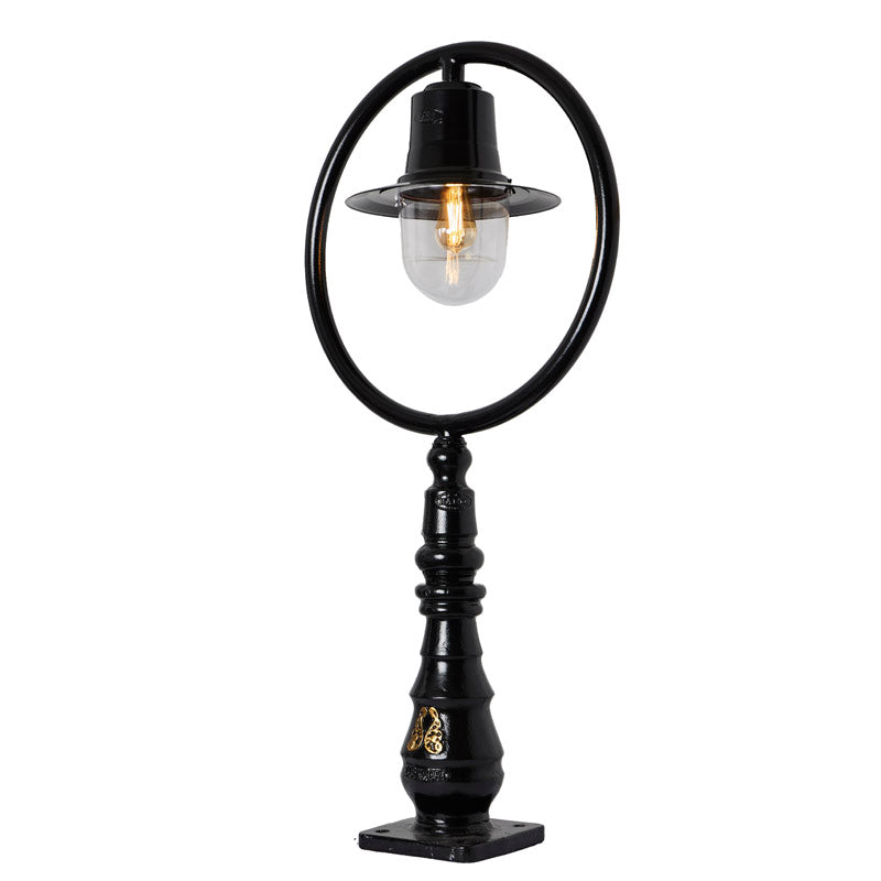 Classic railway style pedestal light in cast iron and steel 1.21m (H308)