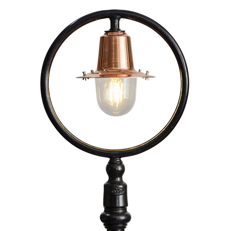 Copper railway style lamp post in cast iron and steel 1.49m (H314C)