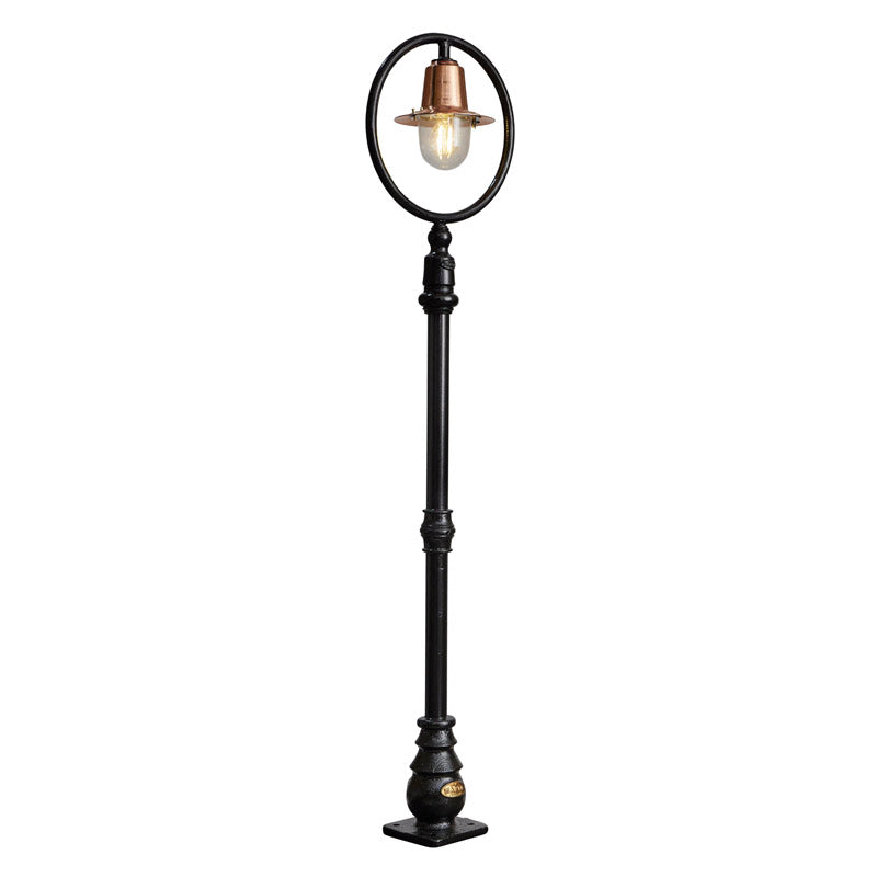 Copper railway style lamp post in cast iron and steel 1.49m (H314C)