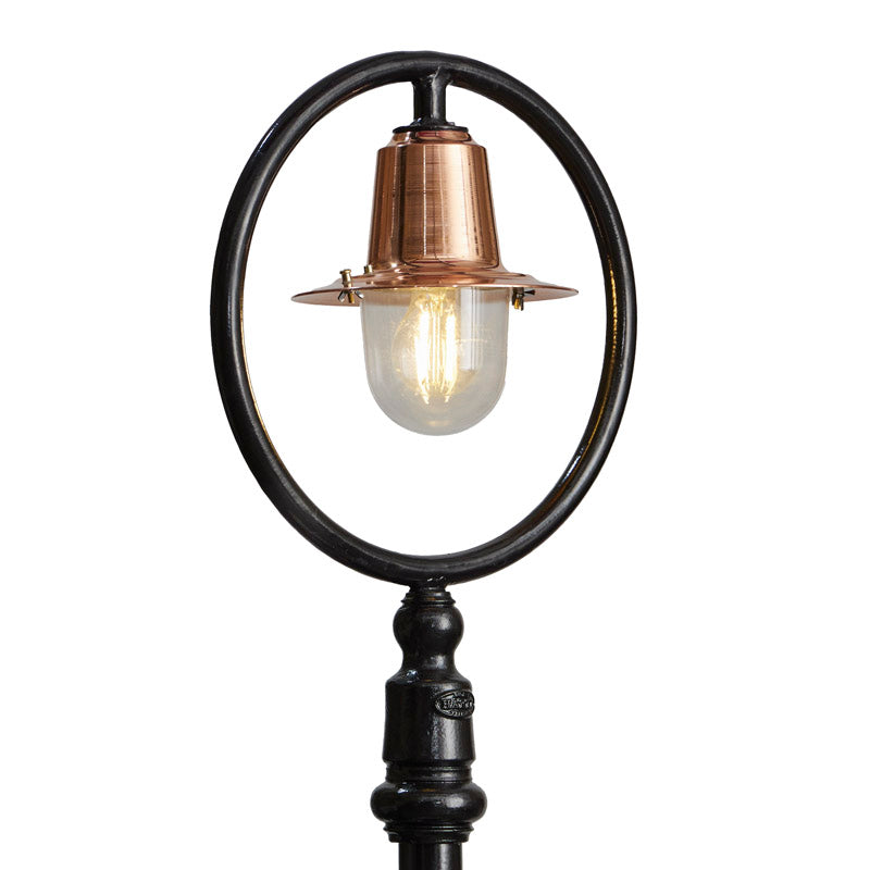 Copper railway style lamp post in cast iron and steel 1.49m (H314C)
