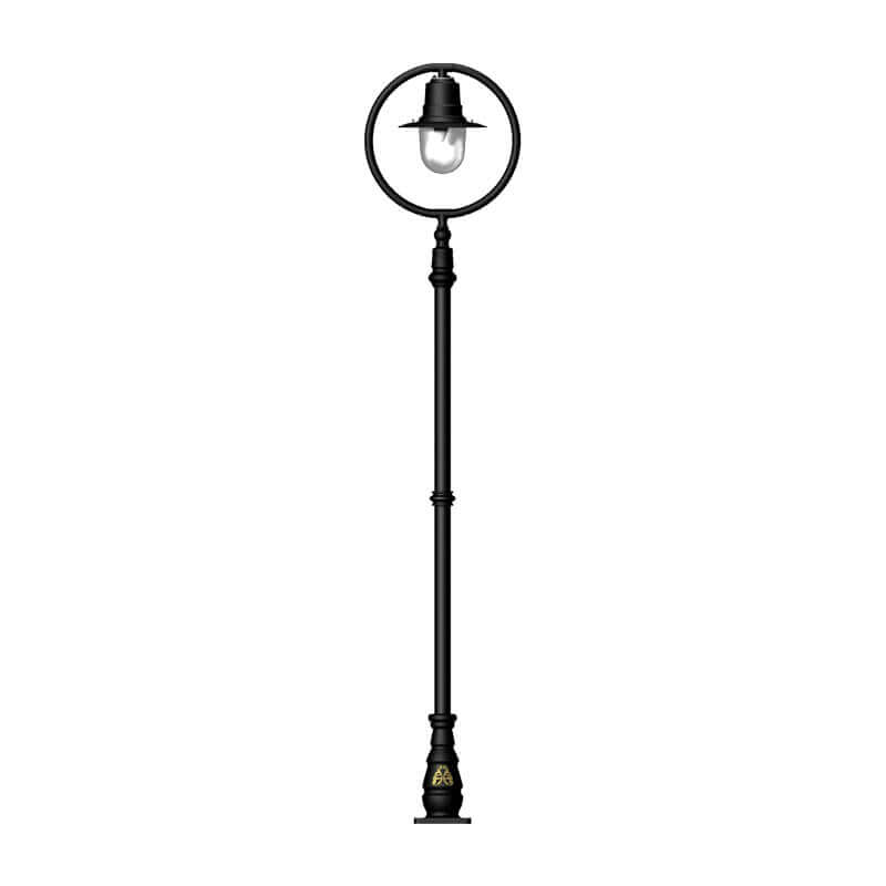 Classic railway style lamp post in cast iron and steel 2.73m (H316)