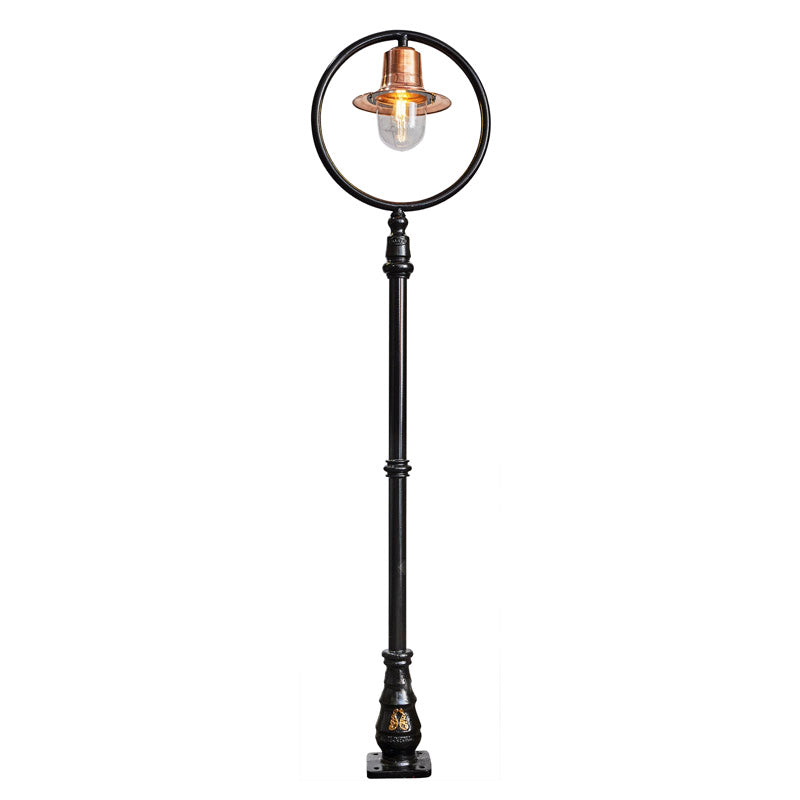 Copper railway style lamp post in cast iron and steel 2.43m (H317C)