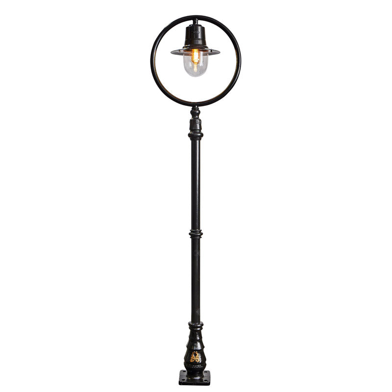 Classic railway style lamp post in cast iron and steel 2.43m (H317)