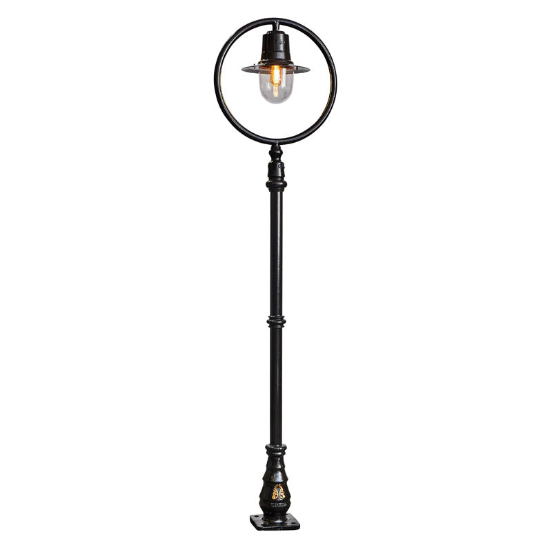 Classic railway style lamp post in cast iron and steel 2.43m (H317)