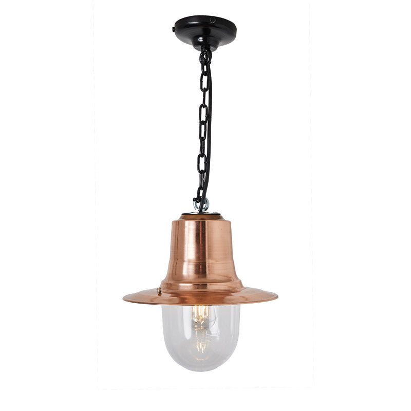 Copper railway style hanging light with chain 0.33m (H322C)