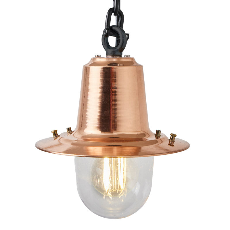 Copper railway style hanging light with chain 0.21m (H323C)