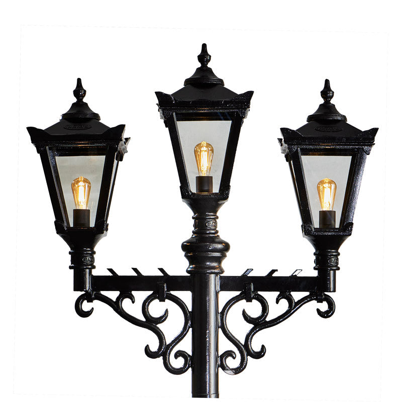 Victorian style large triple headed lamp post 3.5m (H033)