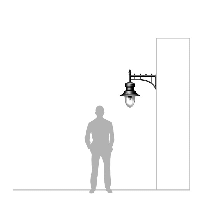 Large classical railway style wall light 0.8m (H340)