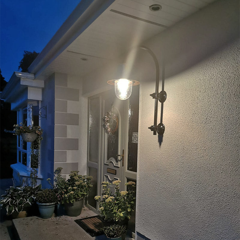 Vintage tear drop wall light in copper and steel 0.91m (H346C)