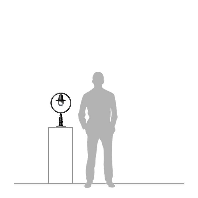 Classic railway style pier light for flat pier caps 0.59m (H352)