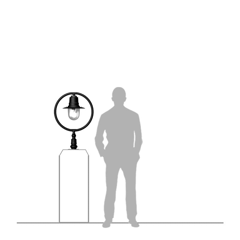 Classic railway style pier light for narrow pier caps 0.81m (H353)