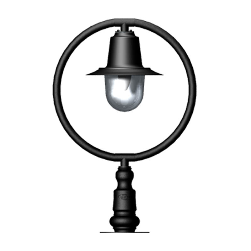 Classic railway style pier light for narrow pier caps 0.52m (H354)