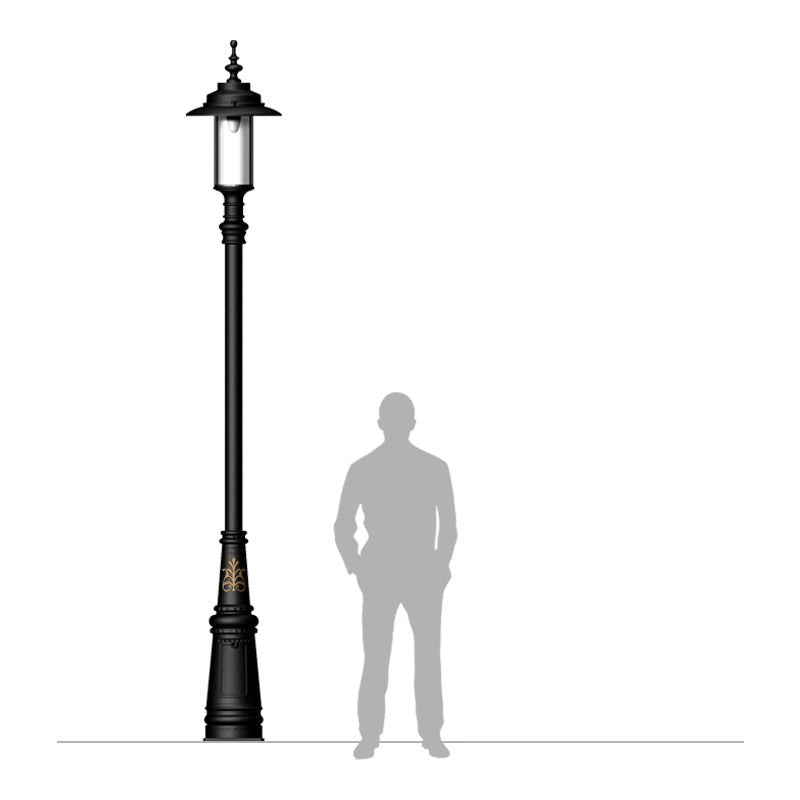 Georgian style lamp post in cast iron and steel 3.5m (H401)