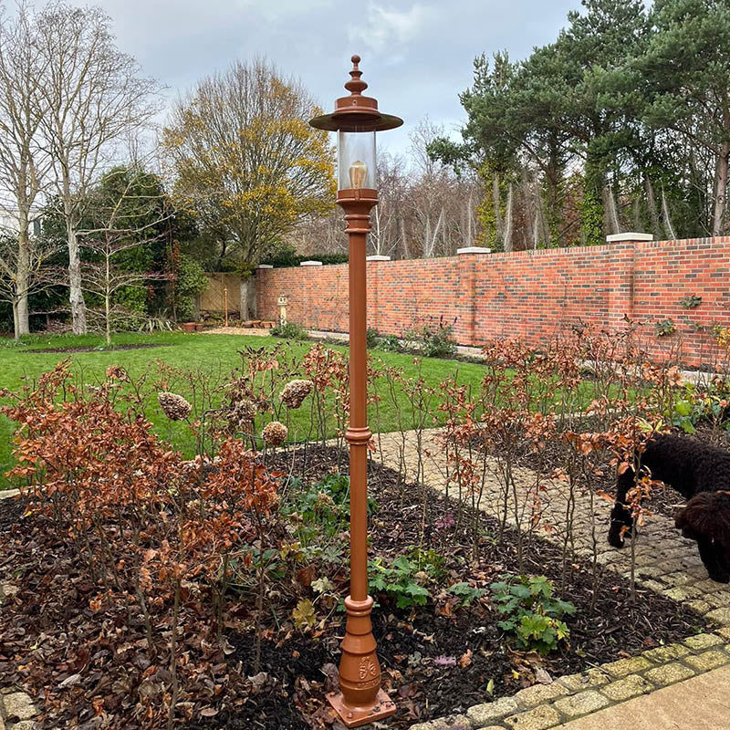 Georgian style lamp post in cast iron and steel 2.21m (H407)