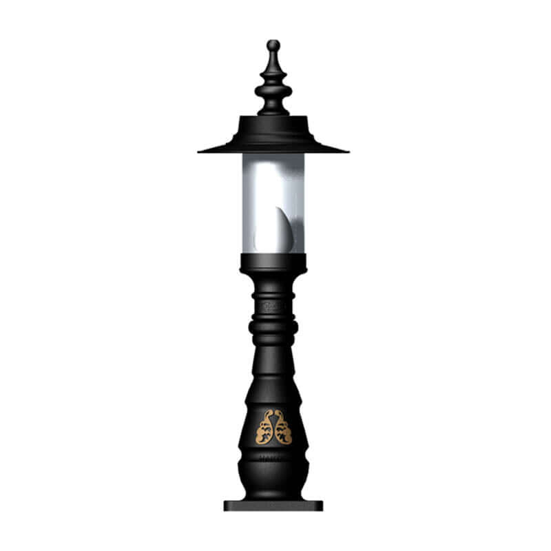 Georgian style pedestal light in cast iron and steel 0.98m (H408)