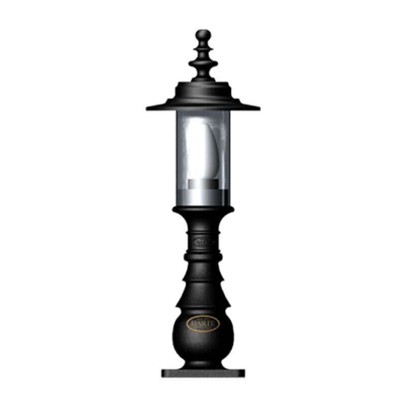 Georgian style pedestal light in cast iron and steel 0.62m (H409)
