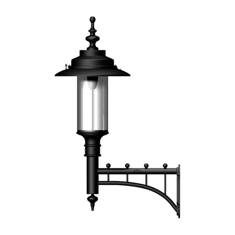 Large Georgian style wall light in cast iron and steel 1.27m (H440)