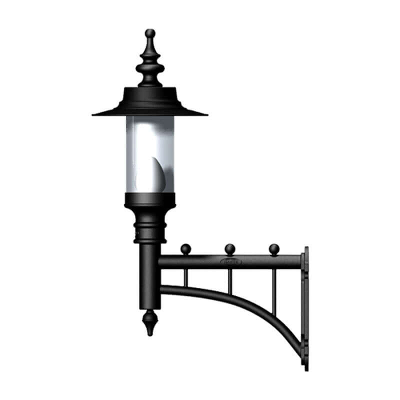 Georgian style wall light in cast iron and steel 0.94m (H441)