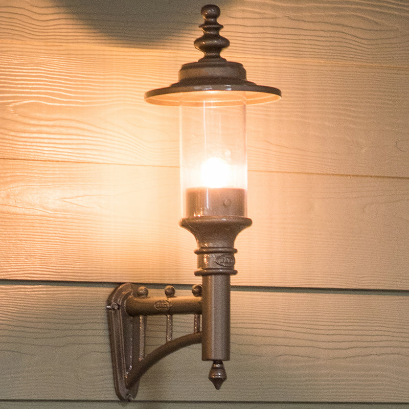 Georgian style wall light in cast iron and steel 0.58m (H443)