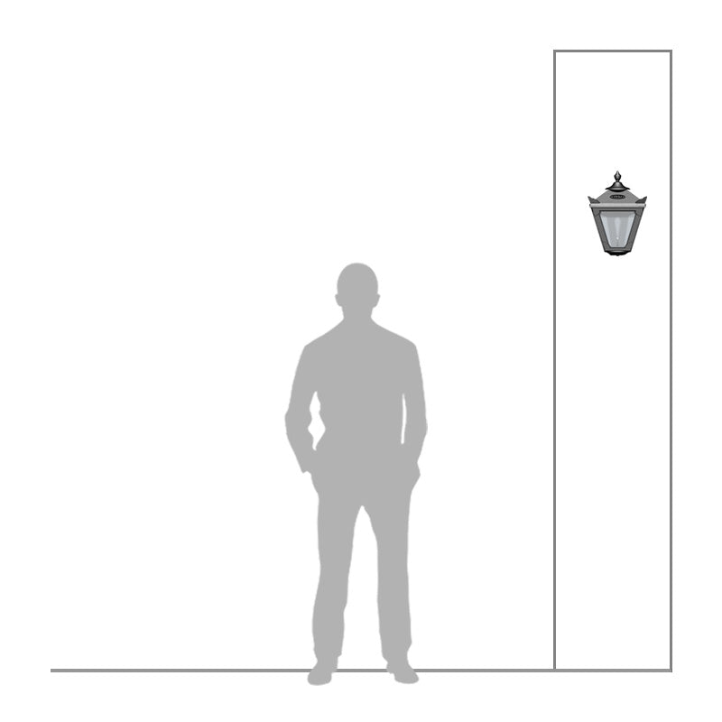 Victorian traditional cast iron bulkhead light 0.37m (H044)