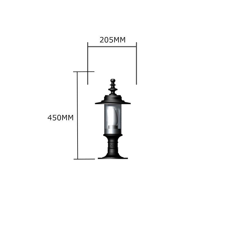 Georgian style pier light for flat piers 0.45m (H452)