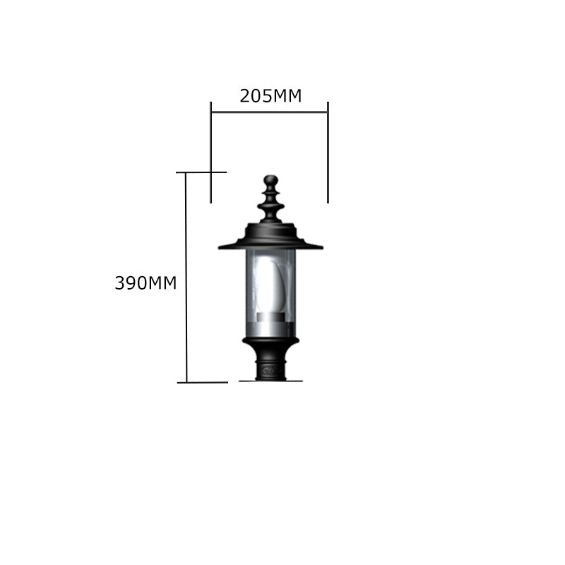 Georgian style pier light in cast iron and steel 0.39m (H454)