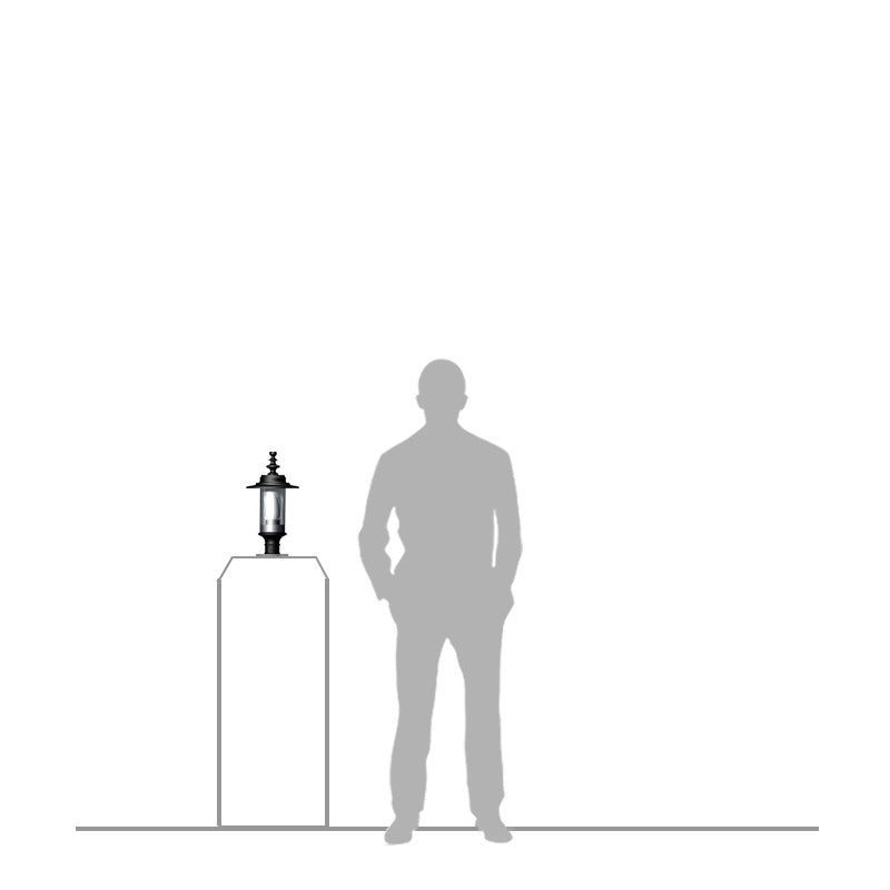 Georgian style pier light in cast iron and steel 0.39m (H454)