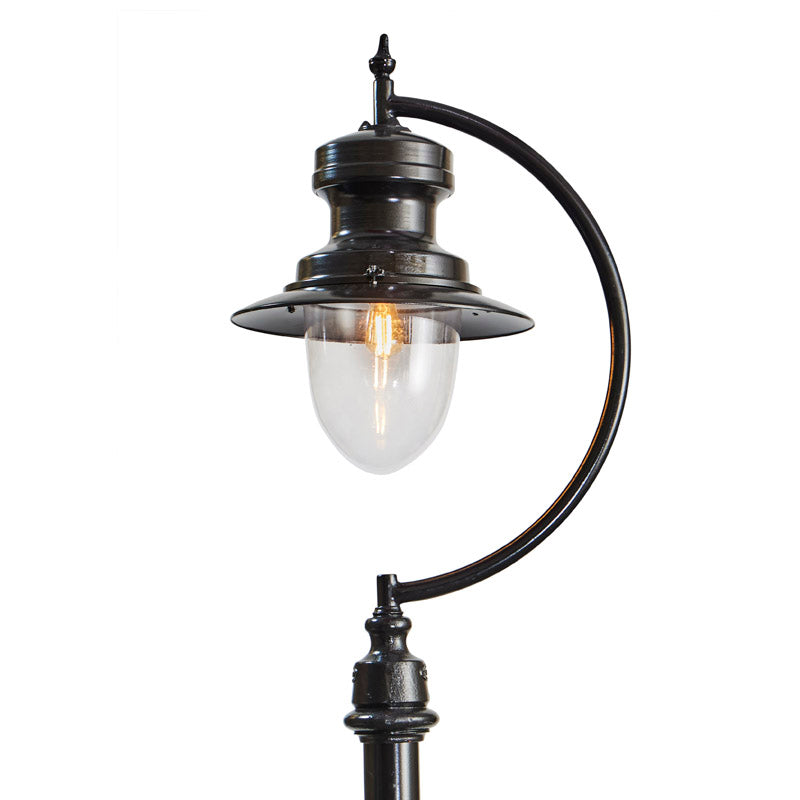 Vintage tear drop lamp post in cast iron and steel 3.7m (H501)