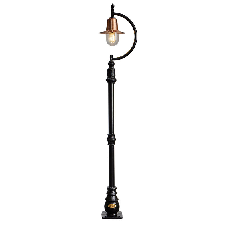 Vintage tear drop lamp post in copper, cast iron and steel 1.5m (H504C)