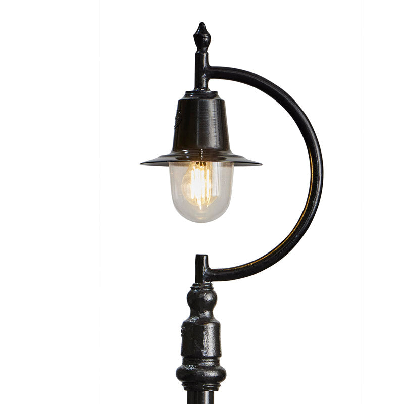 Vintage tear drop lamp post in cast iron and steel 1.5m (H504)