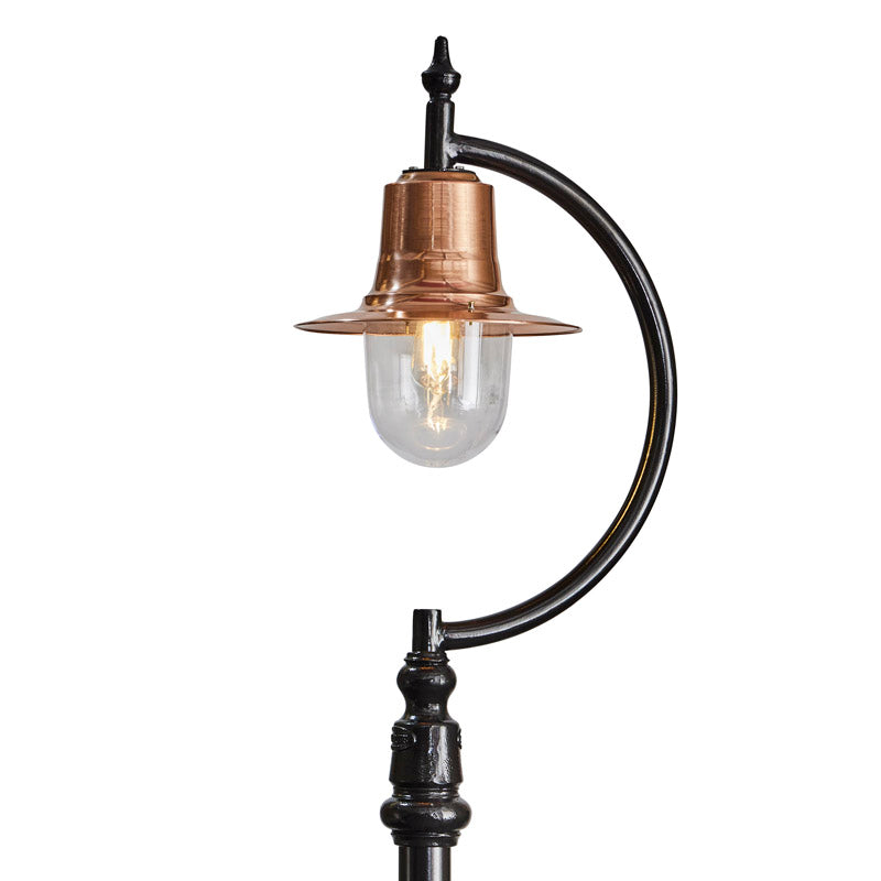 Vintage tear drop lamp post in copper, cast iron and steel 2.8m (H506C)