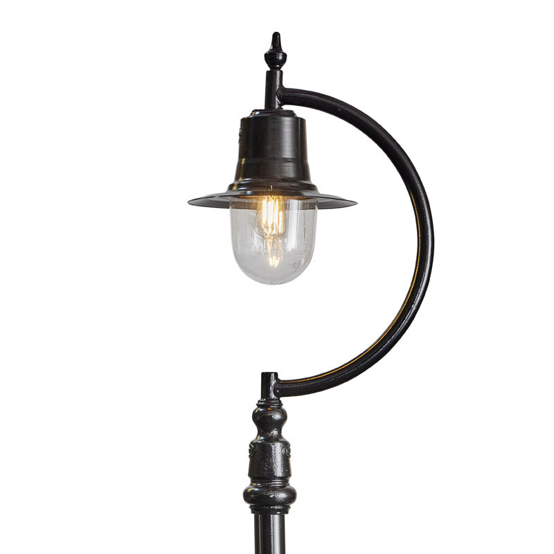 Vintage tear drop lamp post in cast iron and steel 2.8m (H506)