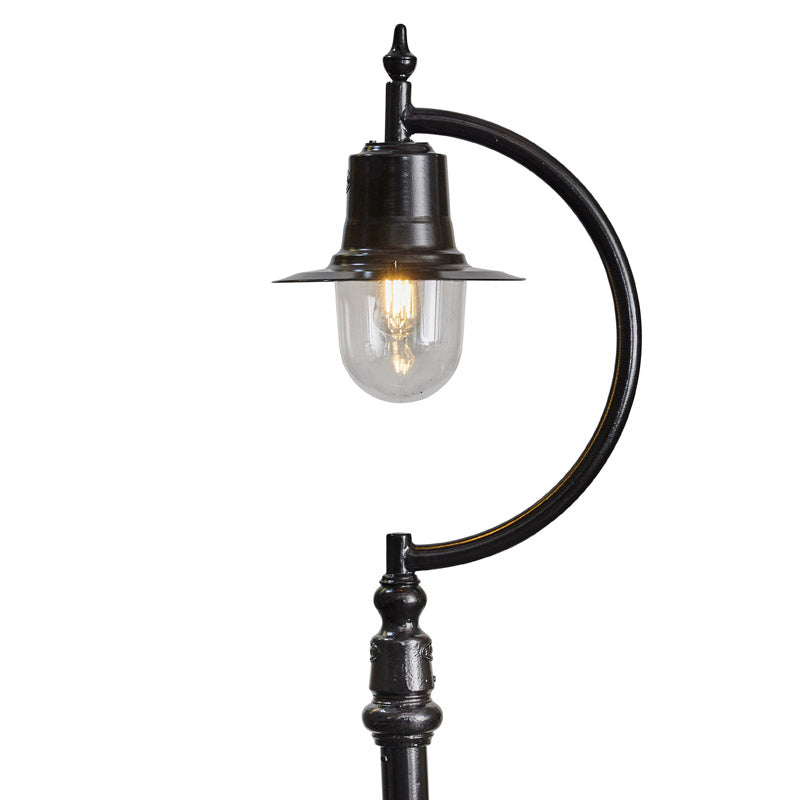 Vintage tear drop lamp post in cast iron and steel 2.5m (H507)