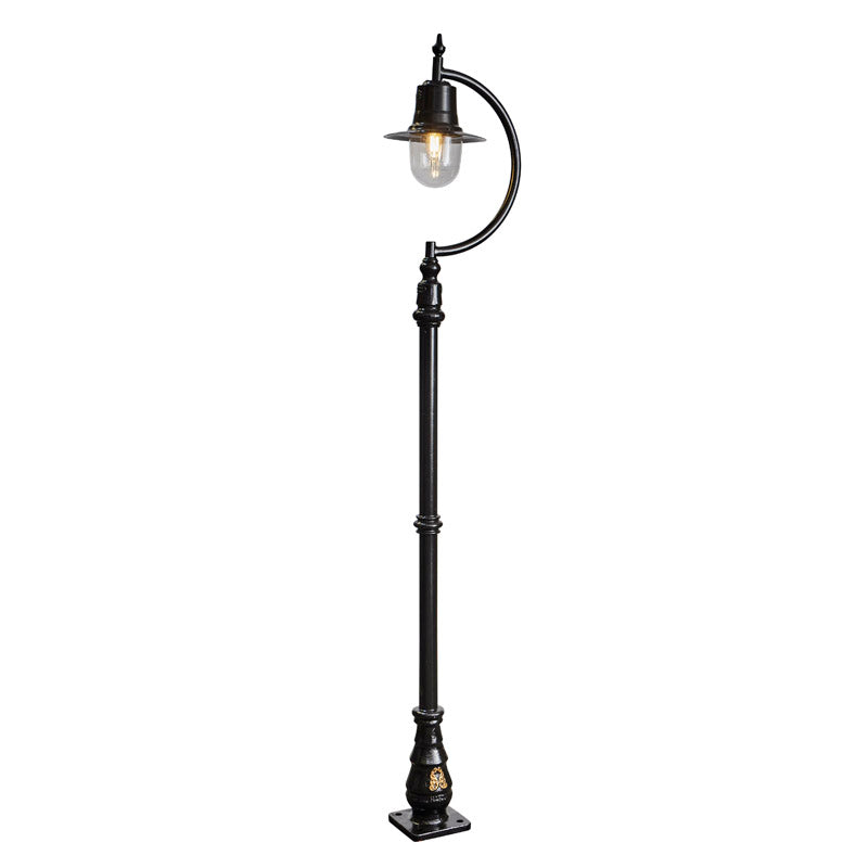Vintage tear drop lamp post in cast iron and steel 2.5m (H507)
